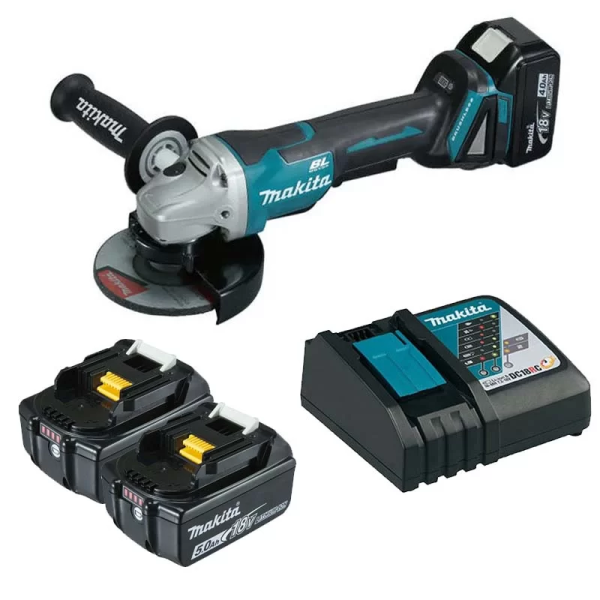 Máy Mài Góc Dùng Pin(kèm 02 pin 5.0 + sạc nhanh) - Makita DGA508RTE