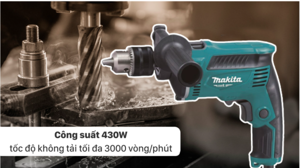 MÁY KHOAN BÚA Makita M8103KX2B (13MM)(26 CÁI PHỤ  KIỆN)