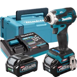 MÁY BẮT VÍT DÙNG PIN Makita TD001GM201 (BL)(40V MAX) (kèm 02 pin 4.0Ah + sạc nhanh)