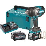 MÁY SIẾT BU LÔNG DÙNG PIN Makita TW001GM201 (19MM/BL)(40V M (kèm 02 pin 4.0Ah + sạc nhanh)