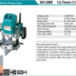 Máy Phay(1/2'') - Makita 3612BR