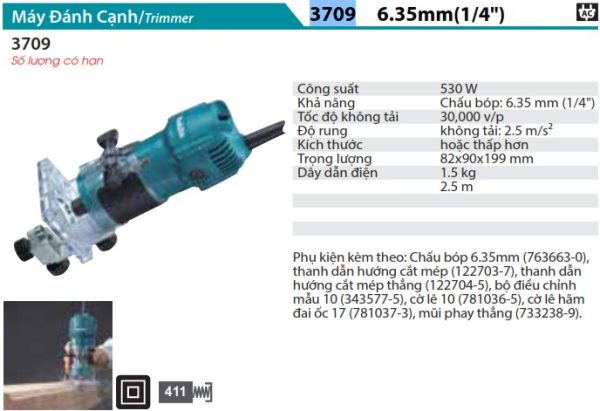 Máy Đánh Cạnh(6,35MM/1/4") - Makita 3709