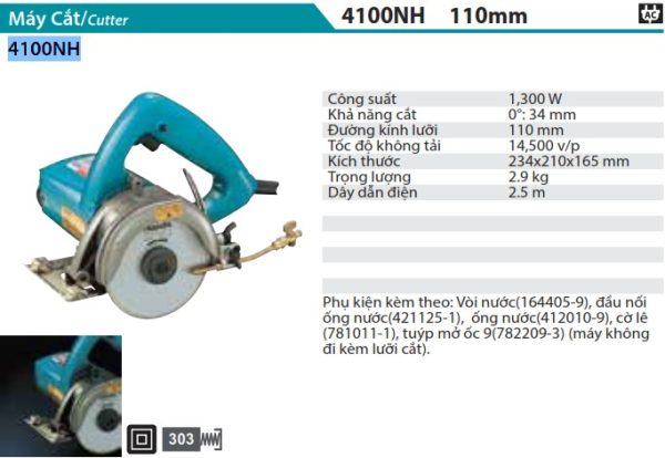 Máy Cắt Đá/Gạch(110MM) - Makita 4100NH