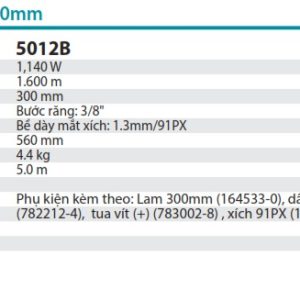 Máy Cưa Xích Dùng Điện(300MM/91PX) - Makita 5012B