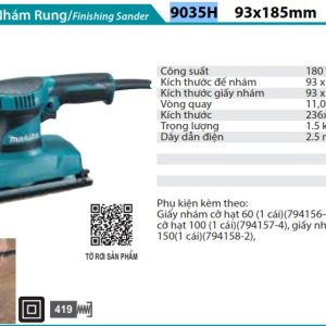 Máy Chà Nhám Rung - Makita 9035H