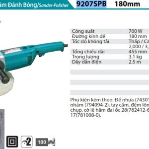 Máy Chà Nhám Đánh Bóng(180MM) - Makita 9207SPB