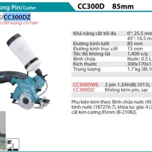 Máy Cắt Dùng Pin(85MM)(10.8V) (không kèm pin sạc) - Makita CC300DZ