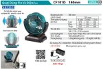 Quạt Dùng Pin(12V MAX) (không kèm pin sạc) - Makita CF101DZ