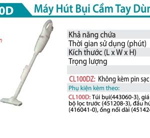 Máy Hút Bụi Dùng Pin(10.8V) (không kèm pin sạc) - Makita CL100DZ