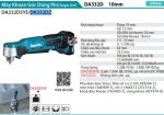 Máy Khoan Góc(12V MAX) (không kèm pin sạc) - Makita DA332DZ