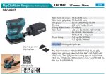 Máy Chà Nhám Rung Dùng Pin(ĐẾ NHỰA/ (không kèm pin sạc) - Makita DBO480Z