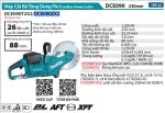 Máy Cắt Bê Tông Dùng Pin(230MM/BL)(18VX2 (không kèm pin sạc) - Makita DCE090ZX2