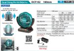 Quạt Dùng Pin(18V) (không kèm pin sạc) - Makita DCF102Z