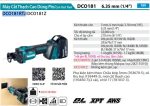 Máy Cắt Thạch Cao Dùng Pin(BL)(18V) (kèm 02 pin 5.0 + sạc nhanh) - Makita DCO181RTJ