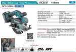 Máy Cắt Kim Loại Dùng Pin(150MM/BL)(18V) (không kèm pin sạc) - Makita DCS551Z