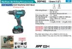 Máy Khoan Và Vặn Vít Dùng Pin(18V) (kèm 02 pin 3.0 + sạc nhanh) - Makita DDF482RFE