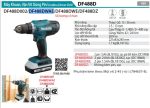 Máy Khoan Và Vặn Vít Dùng Pin (kèm 02 pin 2.0+ sạc) - Makita DF488DWAE