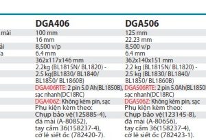 Máy Mài Góc Dùng Pin (không kèm pin sạc) - Makita DGA406Z