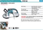 Máy Cưa Vòng Dùng Pin(120X120MM)(18V) (kèm 02 pin 3.0 + sạc nhanh) - Makita DPB180RFE