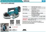 Máy Cưa Vòng Dùng Pin(51X51MM/BL)(18V) (không kèm pin sạc) - Makita DPB184Z