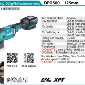 Máy Đánh Bóng Qũy Đạo Tròn Dùng Pin(BL) (không kèm pin sạc) - Makita DPO500Z