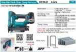 Máy Bắn Đinh Ghim Dùng Pin(ĐINH J 4MM) (không kèm pin sạc) - Makita DST421ZK