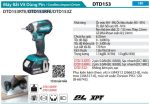 Máy Bắt Vít Dùng Pin(BL)(18V) (kèm 02 pin 3.0 + sạc nhanh) - Makita DTD153RFE