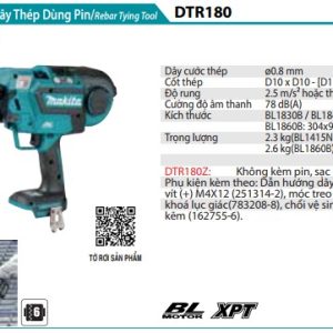 Máy Buộc Dây Thép Dùng Pin(BL)(18V) (không kèm pin sạc) - Makita DTR180Z