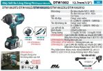 Máy Siết Bu Lông Dùng Pin(12.7MM/DÂY ĐEO) (kèm 02 pin 5.0 + sạc nhanh) - Makita DTW1002JX2