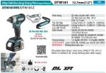 Máy Siết Bu Lông Dùng Pin(12.7MM/BL) (kèm 02 pin 3.0 + sạc nhanh) - Makita DTW181RFE