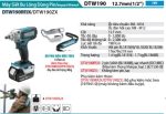 Máy Siết Bu Lông Dùng Pin(12.7MM (kèm 02 pin 3.0 + sạc nhanh) - Makita DTW190RFJX