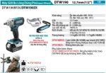 Máy Siết Bu Lông Dùng Pin(12.7MM (không kèm pin sạc) - Makita DTW190ZX