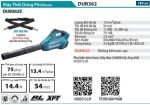 Máy Thổi Dùng Pin(BL)(18VX2) (không kèm pin sạc) - Makita DUB362Z