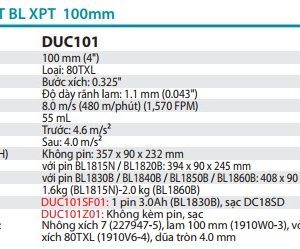 Máy Cưa Cành Dùng Pin - Makita DUC101SF01