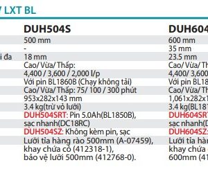 Máy Tỉa Hàng Rào Dùng Pin(600MM/ (không kèm pin sạc) - Makita DUH604SZ