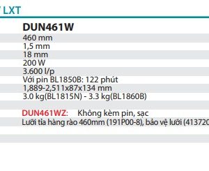 Máy Tỉa Hàng Rào Dùng Pin(460MM)(18V) (không kèm pin sạc) - Makita DUN461WZ