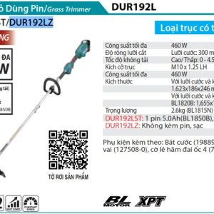 Máy Cắt Cỏ Dùng Pin (không kèm pin sạc) - Makita DUR192LZ