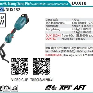 Máy Làm Vườn Đa Năng Dùng Pin(BL)(18V) (không kèm pin sạc) - Makita DUX18RGX4