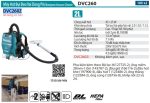 Máy Hút Bụi Đeo Vai Dùng Pin (không kèm pin sạc) - Makita DVC260Z