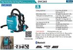 Máy Hút Bụi Đeo Vai Dùng Pin (không kèm pin sạc) - Makita DVC265ZX