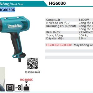 Máy Thổi Nóng(1800W) - Makita HG6030K