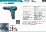 Máy Khoan Búa Dùng Pin(10.8V) (không kèm pin sạc) - Makita HP330DZ