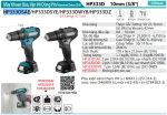 Máy Khoan Búa Và Vặn Vít Dùng Pin (kèm 02 pin 2.0 + sạc) - Makita HP333DSAE