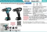 Máy Khoan Búa Và Vặn Vít Dùng Pin (không kèm pin sạc) - Makita HP333DZ