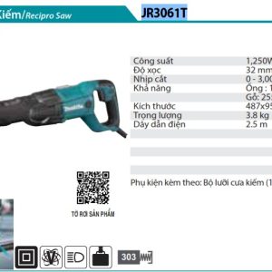 Máy cưa kiếm Makita JR3061T 1250W