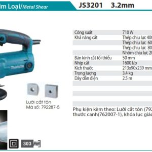 Máy cắt tôn Makita JS3201 3.2mm 710W