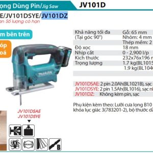 Máy cưa lọng dùng pin Makita JV101DZ 12V (Chưa kèm Pin & Sạc)