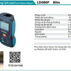 Máy đo khoảng cách laser 80m Makita LD080P