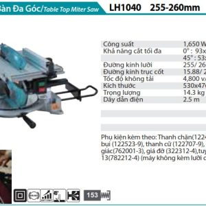 Máy cắt góc đa năng Makita LH1040 10"