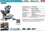 Máy cưa đa góc trượt dùng pin Makita LS003GZ